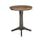 International Concepts Round 30 in Round Top Pedestal Table, 41.9 inH, Hickory/Washed Coal, 30 W, 30 L, 41.9 in H, Wood K45-30RT-27B-6B-2 - alternate 1